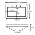 thumbnail image 4 of American Imaginations 31.89-in. W 3H8-in. Ceramic Top Set In White Color - Overflow Drain Incl. AI-30777, 4 of 9
