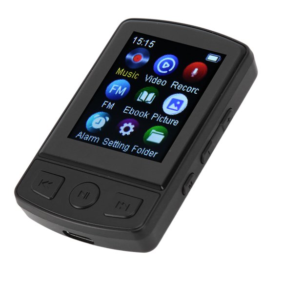 Wearable Music Player, 1.77 Inch Color Screen Noise Reduction Electric Book Clip MP3 Player for Cycling No Memory,with 8G Memory Card,with 16G Memory Card,with 32G Memory