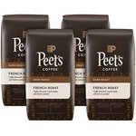 Peet's Whole bean Coffee French Roast 1 lb, 4-pack