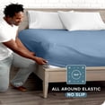 thumbnail image 3 of Bare Home Fitted Sheet - Premium 1800 Collection - Deep Pocket - Ultra-Soft Wrinkle Resistant - Full, Coronet Blue, 3 of 7