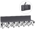 thumbnail image 1 of Outsunny 6 Seat Folding Camping Chair w/ Cup Holder for Camping, Dark Grey, 1 of 6