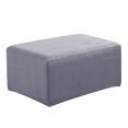 thumbnail image 1 of Abbracc Stretch Ottoman Cover Folding Storage Foot Stool Slipcover Protector Gray, 1 of 8