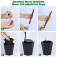 thumbnail image 4 of AKDSteel 16 Inch Tall Diamond Planters Set of 2, Self Watering Planters with Water Level Monitor and Wheels, Flower Pots Outdoor and Indoor for Patio, Porch, Living Room, Home Office, 4 of 8