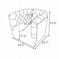 thumbnail image 2 of Allora Chaise Pivotante à Dossier Capitonné en Velours Style Mid-Century Jaune Doré, 2 of 7