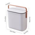 thumbnail image 3 of TopLLC Trash Can, Garbage Can Foldable And Hanging Plastic Garbage Bin Kitchen Garbage Bin Wall Mounted Small Garbage Bin garbage can, 3 of 8