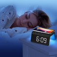 thumbnail image 3 of RCA 10W Qi Charging Alarm Clock with Multi-Colour Nightlight - Black, 3 of 9