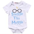 thumbnail image 1 of SUNSIOM Newborn Baby Romper Summer Cotton Letter Print Short Sleeve Jumpsuit, 1 of 6