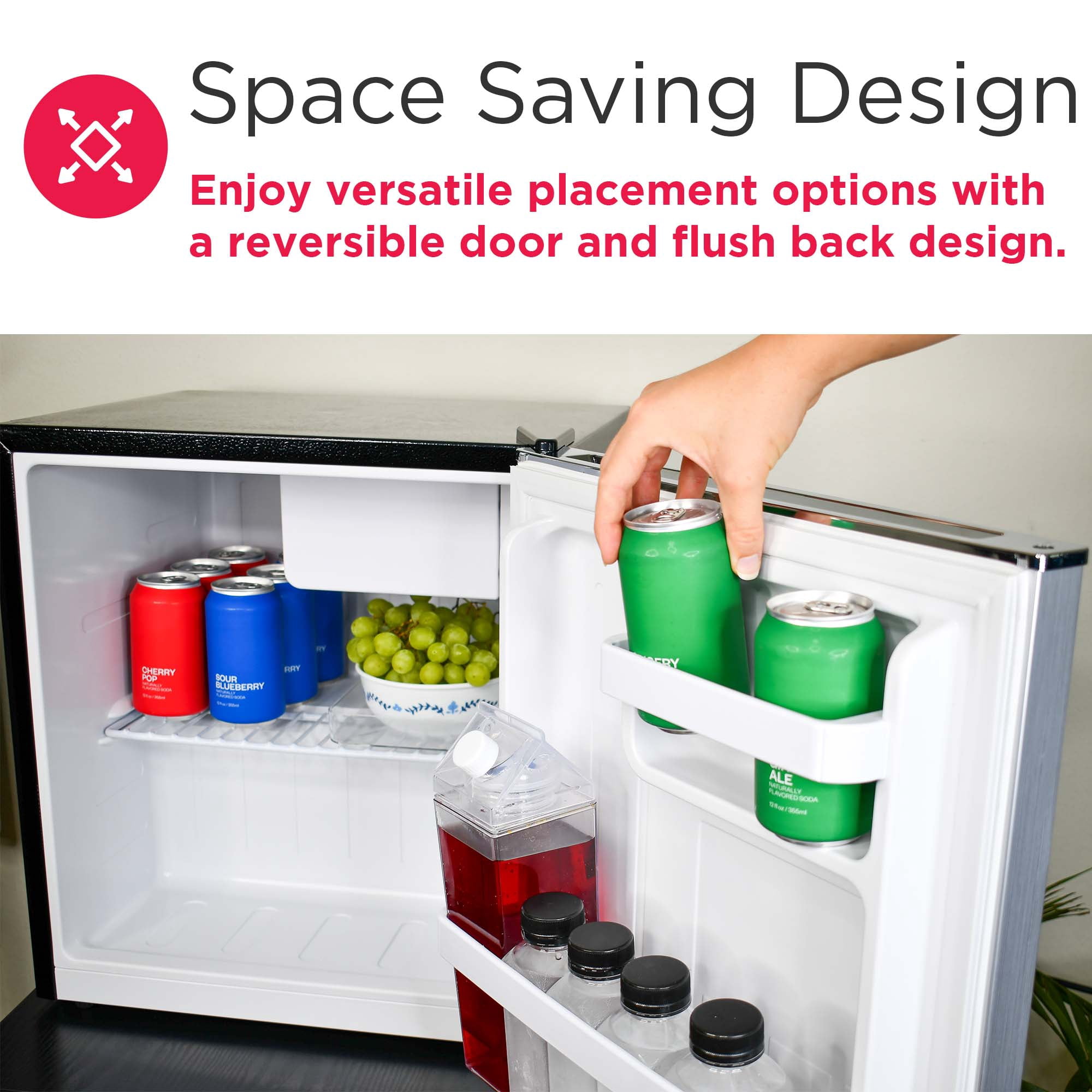 Réfrigérateur compact rétro Frigidaire de 1,6 pi³ avec compartiment congélateur, mini-réfrigérateur platine avec garniture chromée pour chambre, dortoir, bureau, appartement