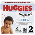 thumbnail image 1 of Huggies Snug & Dry Baby Diapers, Size 2 (12-18 lbs), 116 Count, 1 of 9