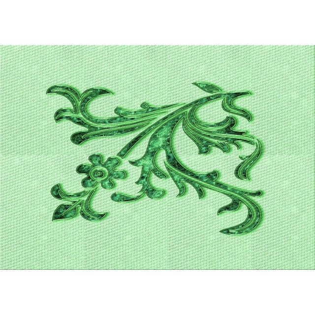 Ahgly Tapis Rectangulaire Lavable en Machine Intérieur Transitionnel Vert Clair, 5 Pieds x 7 Pieds