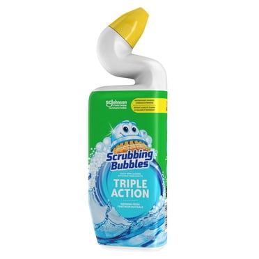 Scrubbing Bubbles® Nettoyant pour Cuvette, Triple Action, Parfum de Pluie, 710ml