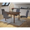 thumbnail image 3 of Set of 2 Faux Leather Dining Chair in Grey, 3 of 5