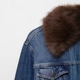 thumbnail image 1 of Ailaofu Veste en Denim Courte Style de Rue pour Femmes à Col, Manches Longues, Manteau Décontracté, 1 of 5
