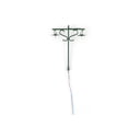 thumbnail image 2 of Model Layout Lights Double-Heads Outdoor Garden Lamps Scale Mini Miniature Lamppost Yards Table Train Street Decorations Green（1:100）（White）, 2 of 9