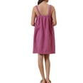 thumbnail image 3 of INSPIRE CHIC Women's Terry Wrap Bathrobe Spa Robe for Gym Pool Shower Bath Towel Robe Shower Dress XS Purplish Red, 3 of 5