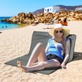 thumbnail image 2 of Outsunny Ensemble de 2 Chaises Longues de Plage Tapis de Plage avec Coussin de Dossier Réglable, 2 of 10