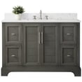 thumbnail image 3 of Vanity Art 48 Inch Single Sink Bathroom Vanity with Ceramic Sink and Engineered Marble Top, Without Mirror, 3 of 5