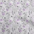 thumbnail image 1 of oneOone Georgette Viscose Purple Fabric Floral Fabric For Sewing Printed Craft Fabric By The Yard 42 Inch Wide, 1 of 4