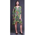 thumbnail image 3 of Bimba Sortie de Plage Tropical Kaftan Bikini par-Dessus Robe Midi pour Femmes Courte Caftan-TG-3X Magenta Foncé, 3 of 5