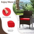 thumbnail image 4 of Gymax Set of 8 Patio Rattan Conversation Set Wicker Furniture Set w/ ChairRed Cushion, 4 of 10