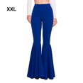 thumbnail image 3 of mmirethe Cotton Wide Application Trousers In Multiple Sizes Available Stretchy High Waist Bell Bottom Pants navy blue XXL 1Set, 3 of 6
