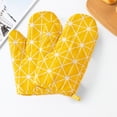 thumbnail image 2 of Heat Gloves for Cooking, Kitchen Microwave Thermal Insulation Gloves Thickened Plaid and Heat Protective Gloves Baking Cotton and Linen Oven Gloves Kitchen Gloves for Cooking, 2 of 6