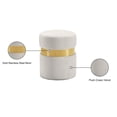thumbnail image 3 of Meridian Furniture Hailey Contemporary Velvet Ottoman/Stool in Cream, 3 of 4