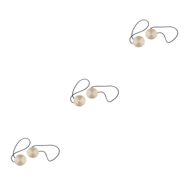yingyy 1/2/3/5 2 Pcs Attache de Rideau Rond Polyester Remplacement Style Simple Cuisine Pare-Soleil Fixation Beige 3 Pcs