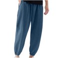 thumbnail image 1 of Mens Pants, Mens Solid Color Pocket Drawstring Casual Youth Versatile Sports Oversized Pants, 1 of 6