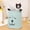 Green, variant on Foldable Canvas Storage Basket With Handles Heavy-Duty Laundry Basket Toy Organizer
