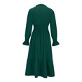 thumbnail image 4 of Gspmoly Robes pour Femmes, Robe Femme Couleur Unie à Manches Longues Col en V Sans Capuche Mode Automne Robes de Bureau Robes de Travail pour Femmes Offres du Jour, 4 of 6