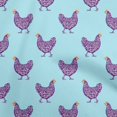 thumbnail image 1 of oneOone Rayon Light Blue Fabric Rooster Cock Craft Projects Decor Fabric Printed By The Yard 56 Inch Wide, 1 of 4