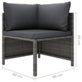 thumbnail image 4 of vidaXL Ensemble de Canapé de Jardin 4 Pcs avec Coussins en Rotin Poly Gris, 4 of 5