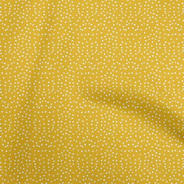 oneOone Polyester Spandex Yellow Fabric Dot Fabric For Sewing Printed Craft Fabric By The Yard 56 Inch Wide