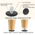 thumbnail image 4 of Unique Bargains M8 x 10 x 25mm Pieds Protecteur de Sol Réglable pour Pied de Meuble Table 12 Pcs, 4 of 7