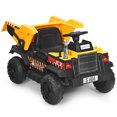 thumbnail image 1 of Gymax 12V Battery Kids Ride On Dump Truck RC Construction Tractor w/ Electric Bucket, 1 of 10