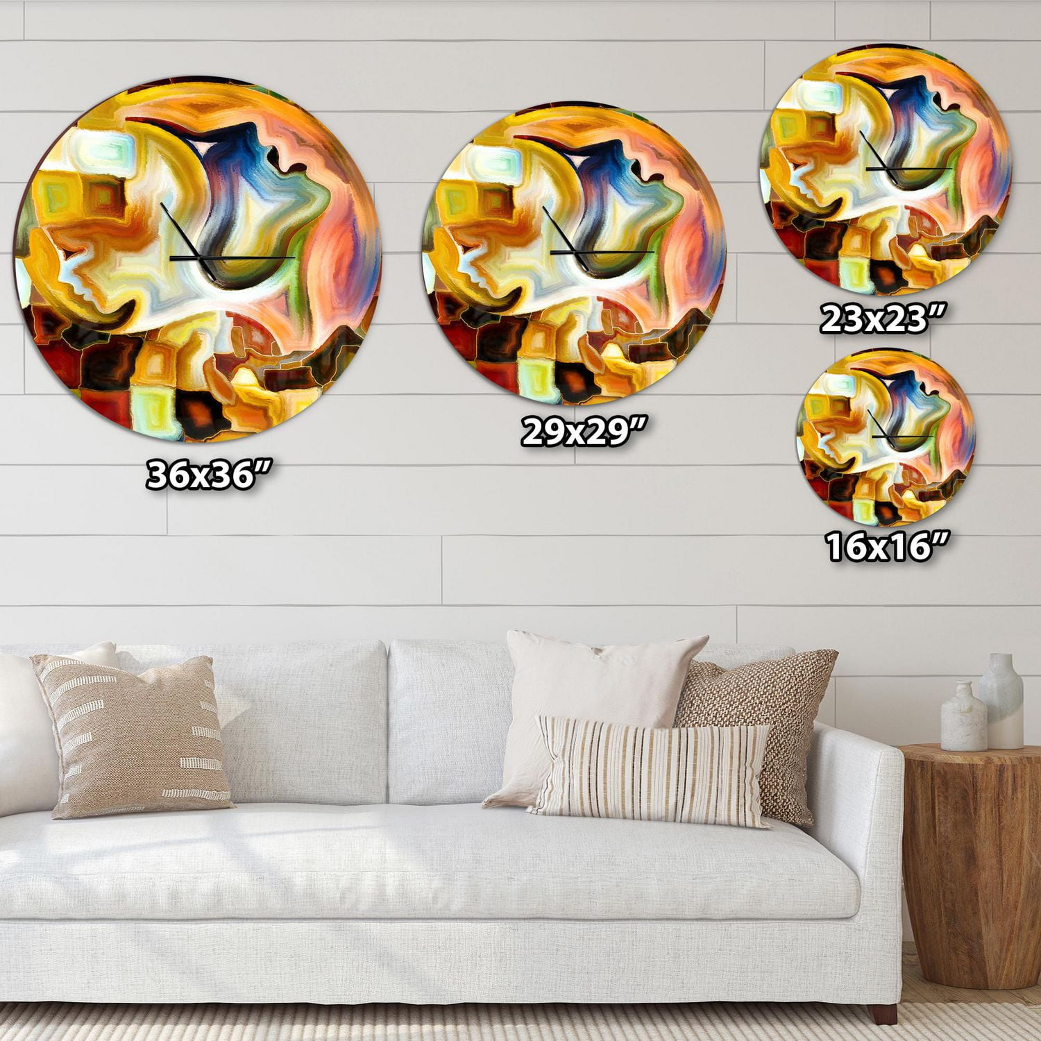 Designart Voie de la peinture intérieure horloge murale