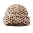 thumbnail image 2 of Women's Autumn Winter Solid Color Thickened Warm Ear Pineapple Pattern Knitted Hat, 2 of 3