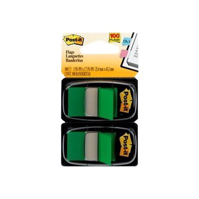 3 m 680GN2 Drapeaux à Ruban Standard dans Distributeur Vert 100 Drapeaux par Distributeur