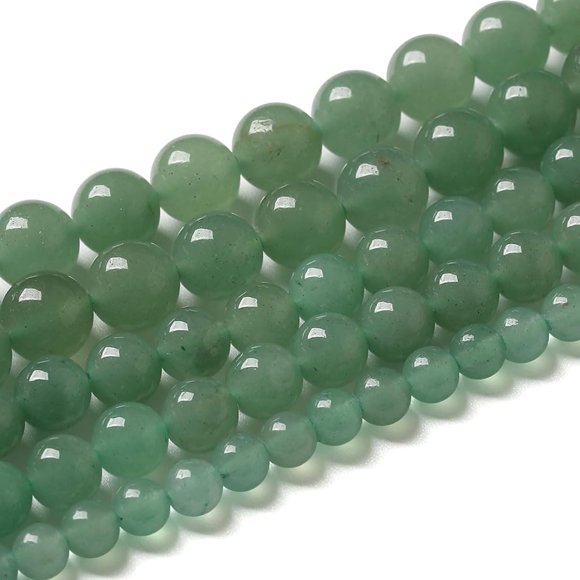 8mm Natural Green Aventurine Beads Round Gemstone Loose Beads for Jewelry Making (45-48pcs/strand)