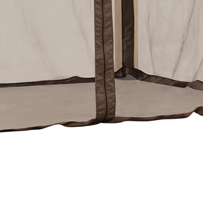 Panneaux de moustiquaire de remplacement Sunjoy, parois imperméables à 4 panneaux pour gazebo, terrasse et protection de jardin de 12 x 16 pieds