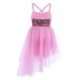 thumbnail image 2 of Oyolan Camisole à Sequins pour Filles, Robes de Danse Ballet, Jupe Tutu Rose 3-4, 2 of 7