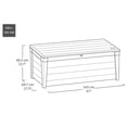 thumbnail image 4 of Keter Brightwood Banc de Rangement pour Patio/terrasse en Résine Étanche de 120 Gal, Brun, 4 of 11
