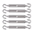 thumbnail image 2 of 5Pcs Turnbuckle Hook and Hook Wire Rope Tension 304 Stainless Steel Shade Sail HardwareM6, 2 of 8