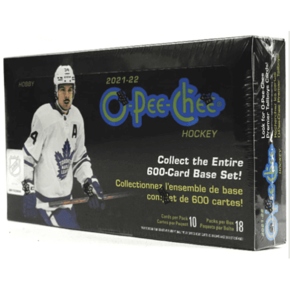 Boîte Passe-Temps de Hockey Upper Deck O-Pee-Chee 2021-22 - 18 Paquets par Boîte
