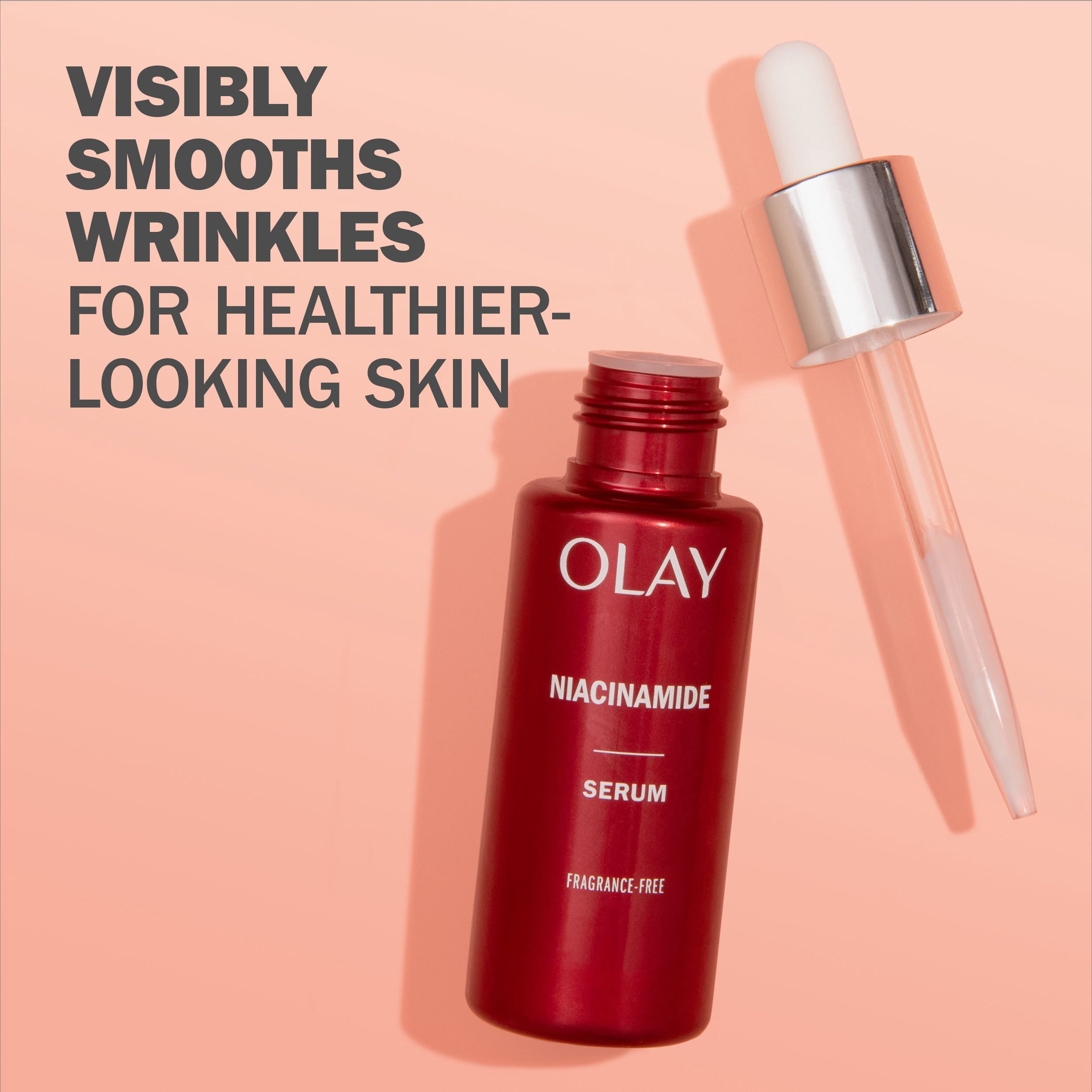 Olay Niacinamide + Peptide 24 Anti-Wrinkle Serum, Fragrance-Free
