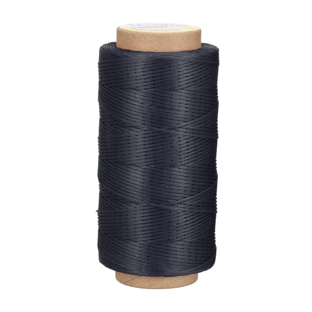 Unique Bargains 186 Yards 210D/1mm Leather Sewing Thread Polyester Waxed Cord, Charcoal