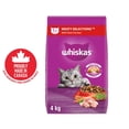 thumbnail image 1 of WHISKAS Adult Dry Cat Food Meaty Selections With Real Chicken 4kg, 1 of 8