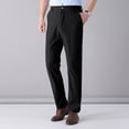 thumbnail image 4 of AherBiu Pantalon Habillé pour Homme Grande Taille devant Plat Extensible Droit Ajusté avec Poches Taille Extensible Pantalon, 4 of 5