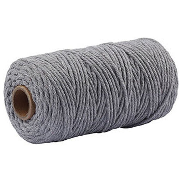 Meitianfacai Macrame Cord Macrame Rope, DYI Macrame Yarn 3 mm x 100 m Decorative Warp Cotton for Knitting Crafts